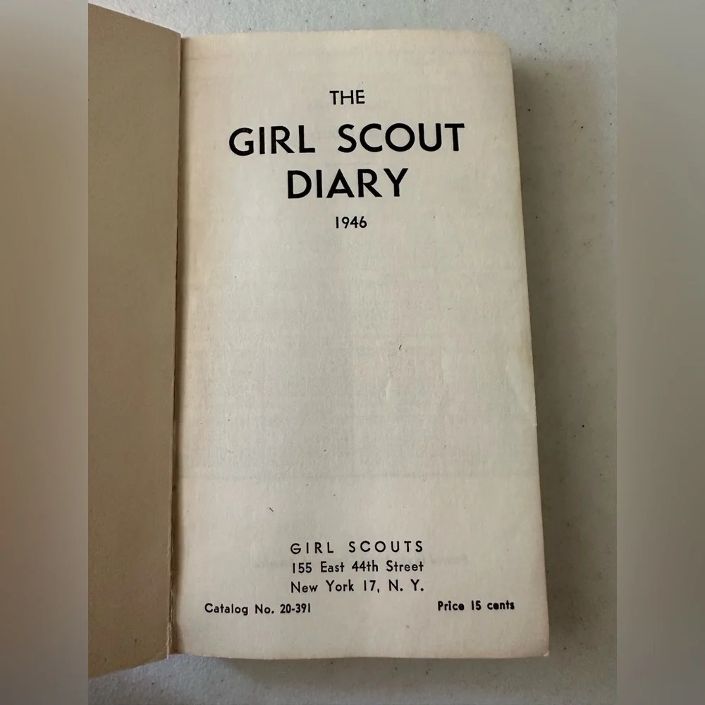 Vintage Girl Scout Diary 1946